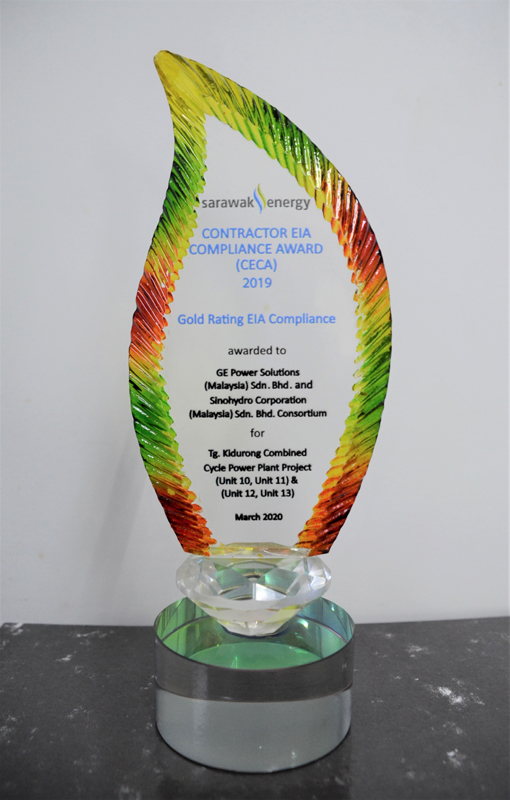 凱德隆火電項目獲業主SEB2019年度環境（EIA）評估金獎--獎杯.JPG